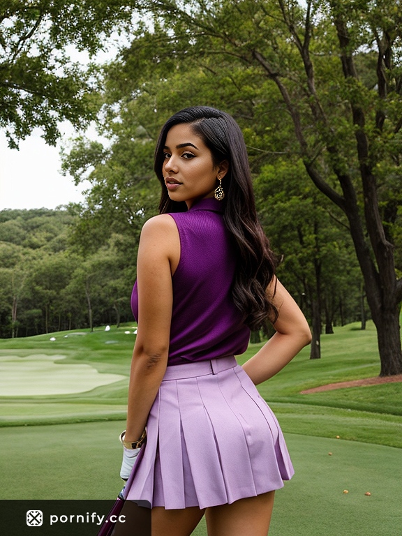 Hispanic Petite Beauty - Golf Course Back View ⛳🔥