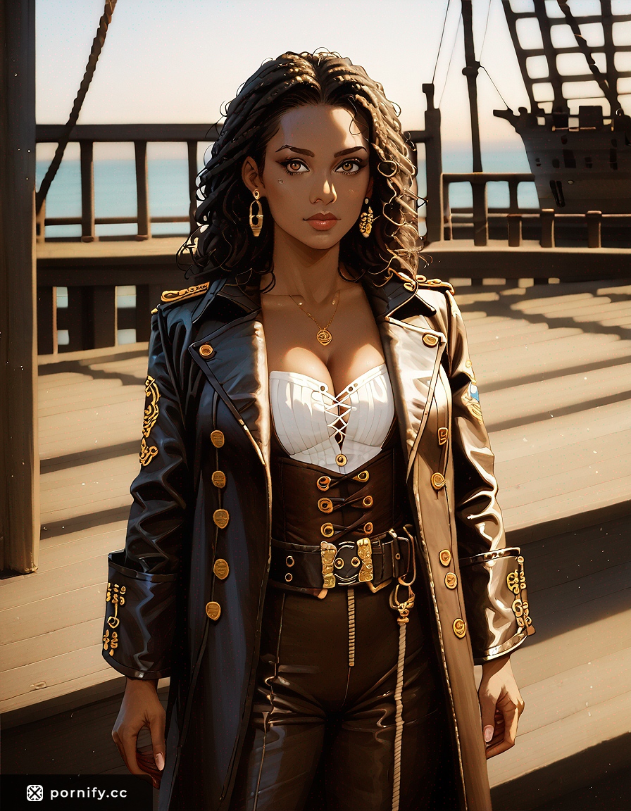 Ebony Anime Pirate Food Tease - Fair Skin Beauty 🏴‍☠️🍎