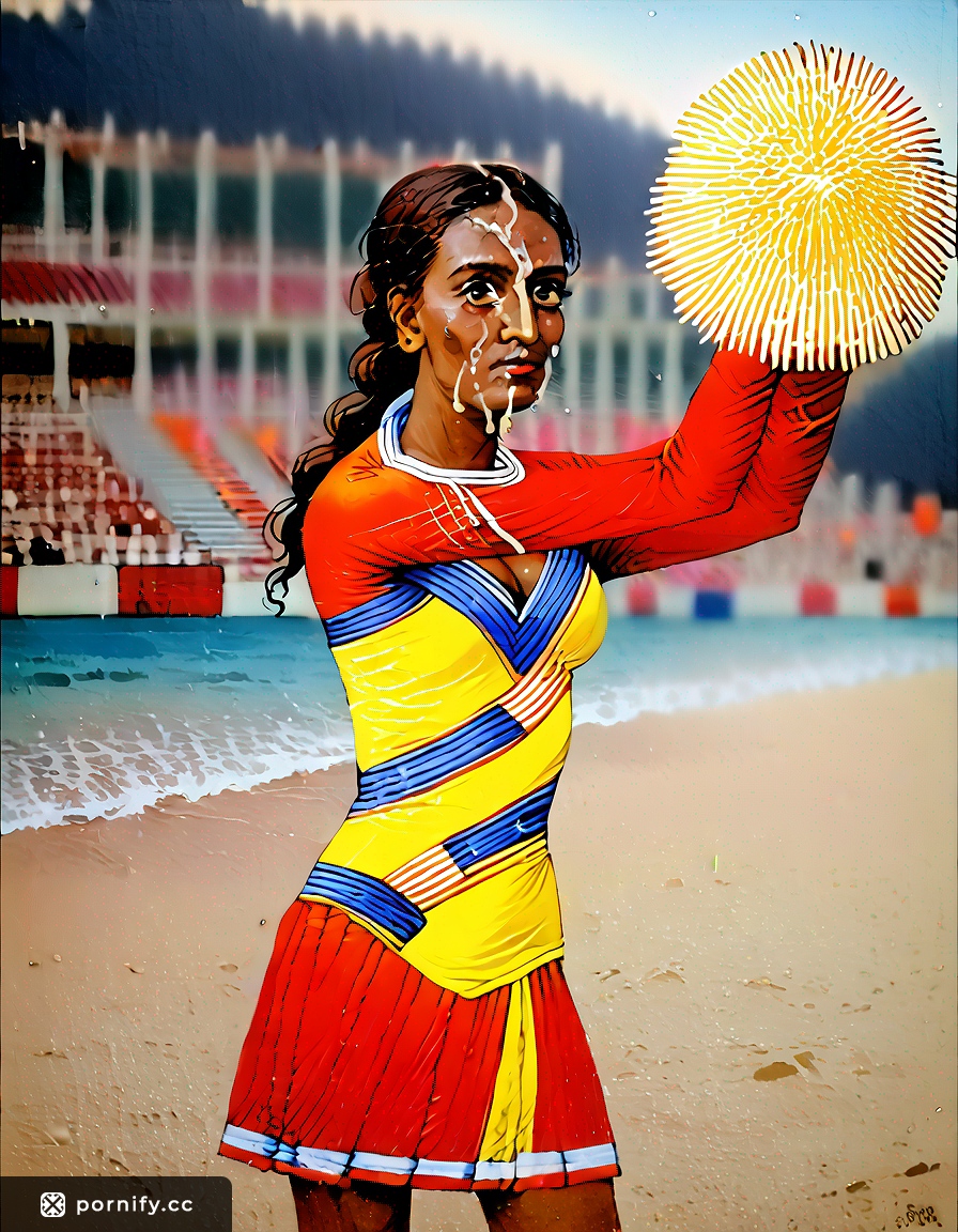 Anime Cheerleader Cumshot - Medieval Art Beach Scene 🌊🎨🔥