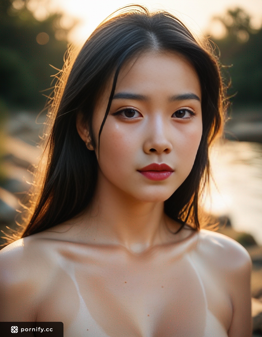 Asian Beauty - Slim Black Hair Model 🌸