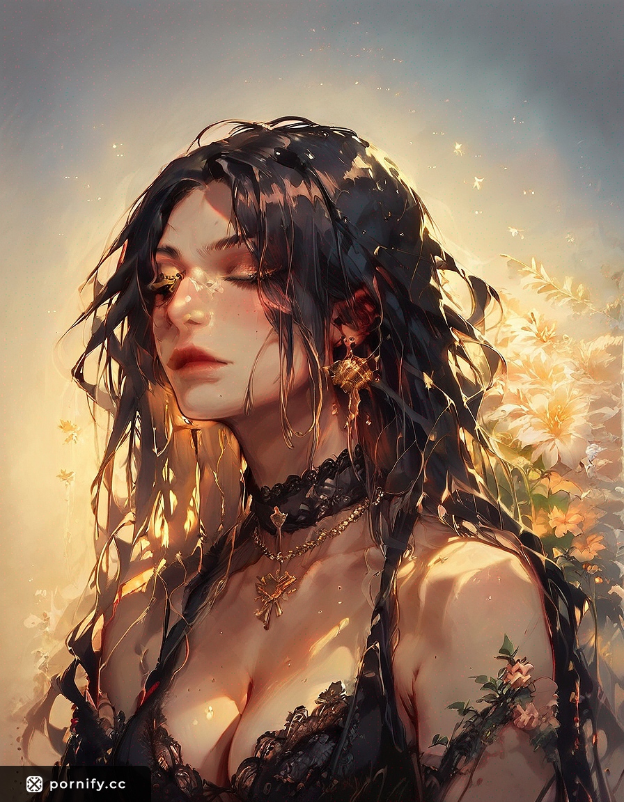 Hentai Olive-Skin Beauty in Corset - Beach Back View 🌊🎨