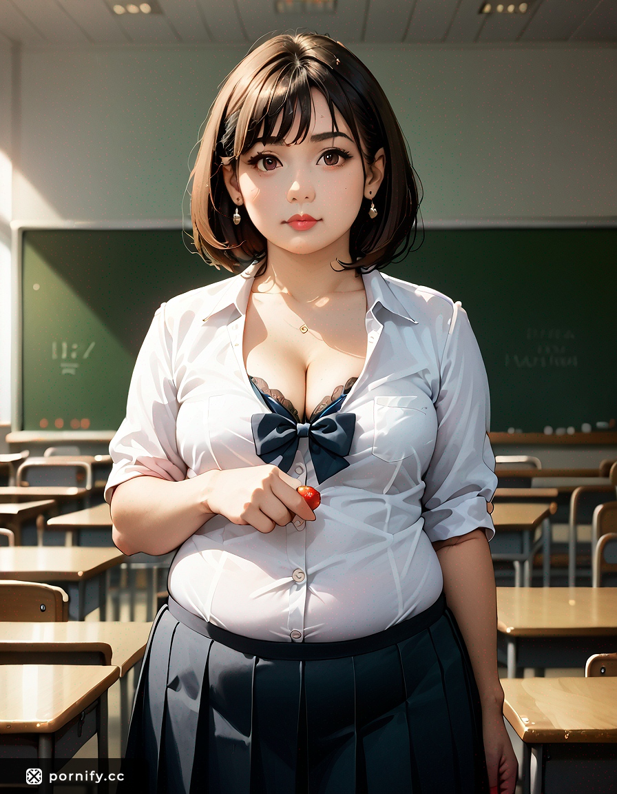 Chubby Anime Schoolgirl Food Tease - 3D Animation 🔥🍎