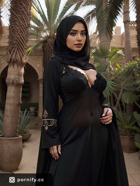 Curvy Hijab Beauty Front View - Bedroom Photo 🌸🔥