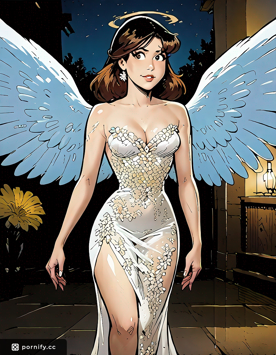 Angel Back View Brunette 🌟🔥
