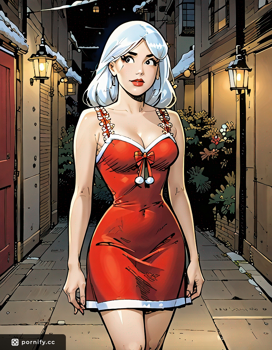 Anime Santa Girl - Front View 👙🎅
