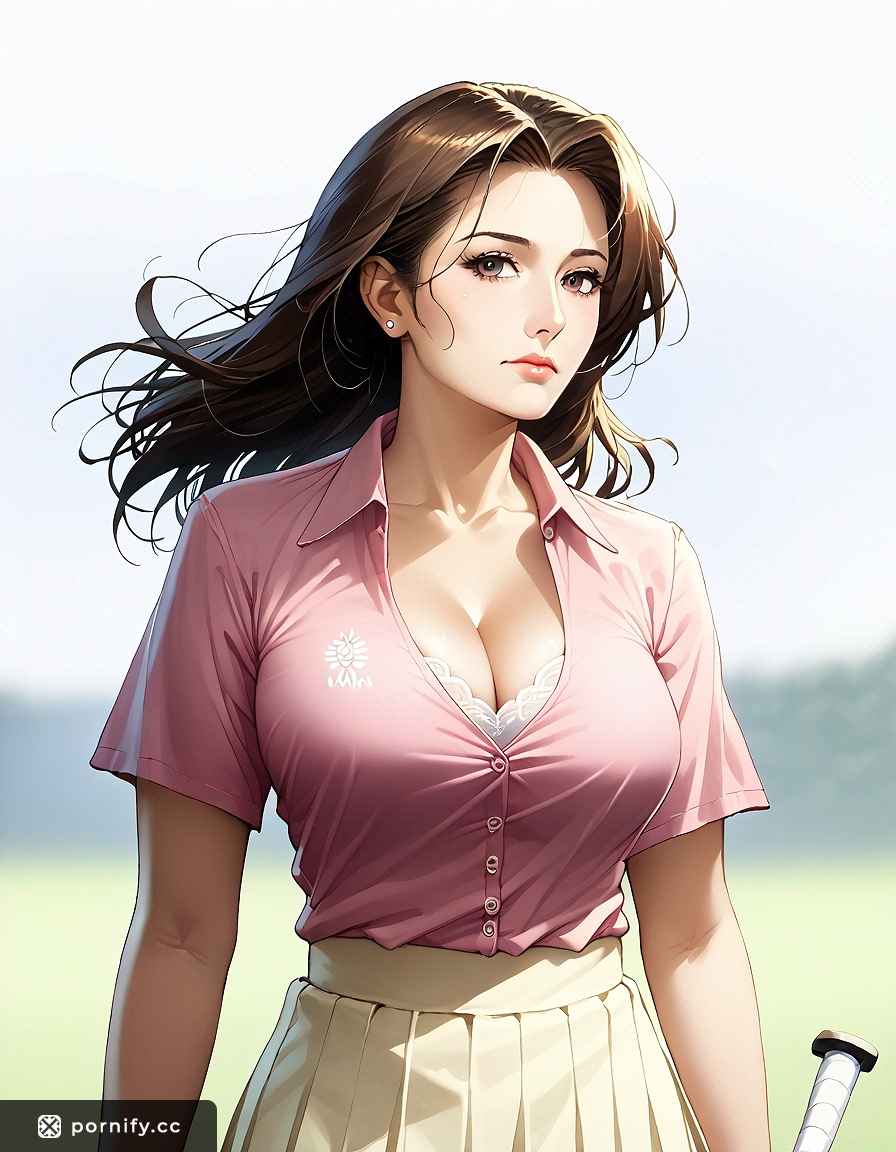 Golf MILF Shirt Lift Back View - Anime RPG Style ⛳👚🔥