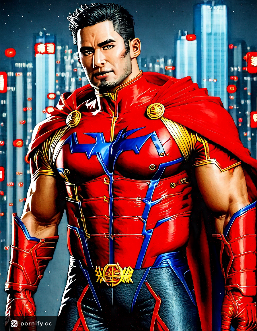 Anime Superhero with Huge Cock - Asian Muscle 🦸‍♂️💪