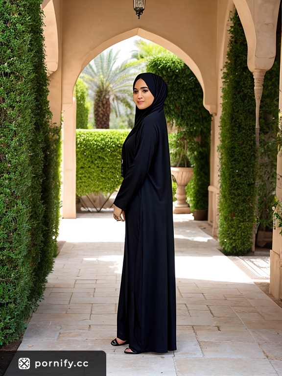 Tanned Hijab Beauty Back View 🌴👙