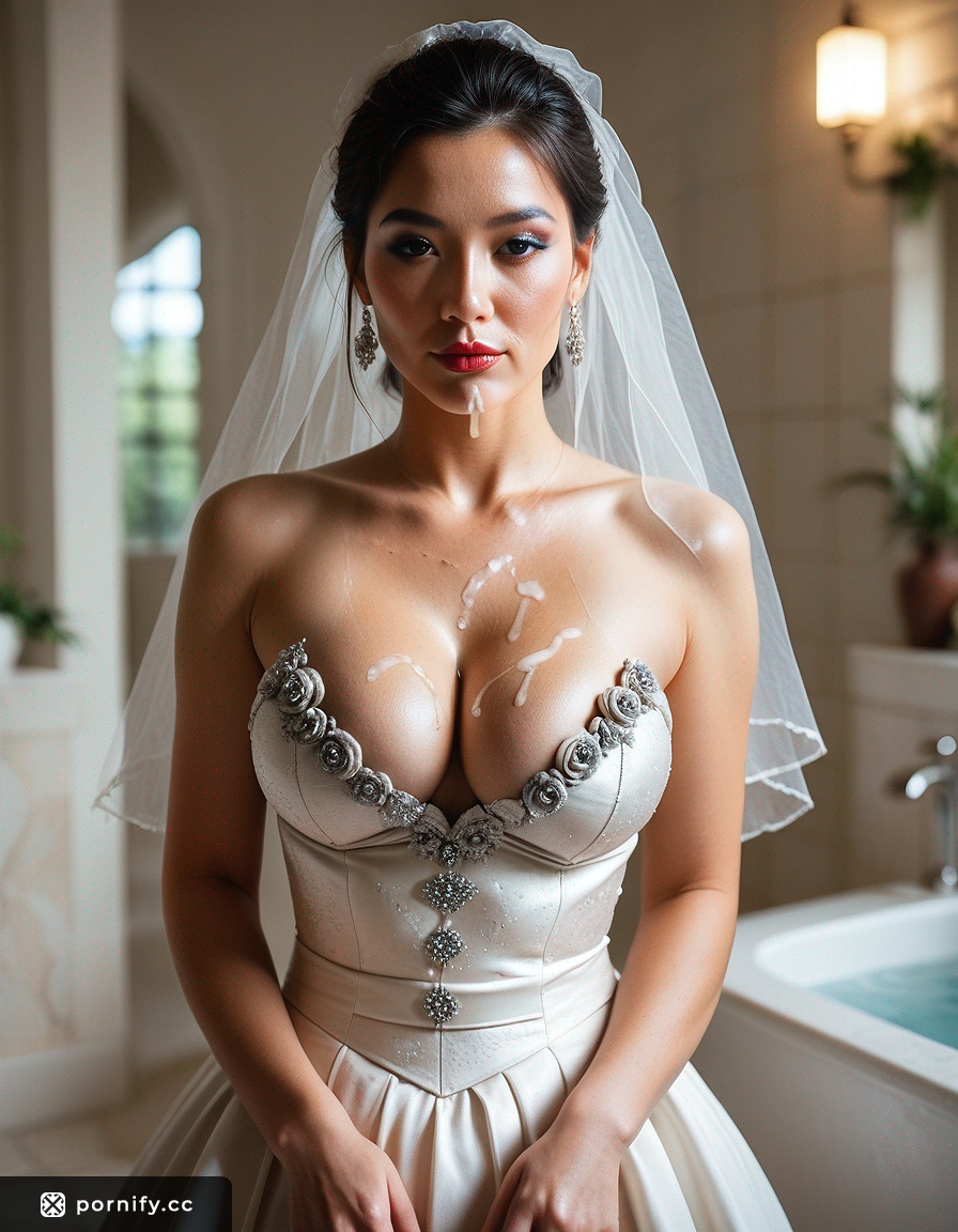 Asian MILF Wedding Dress Cumshot 💦👰‍♀️🔥