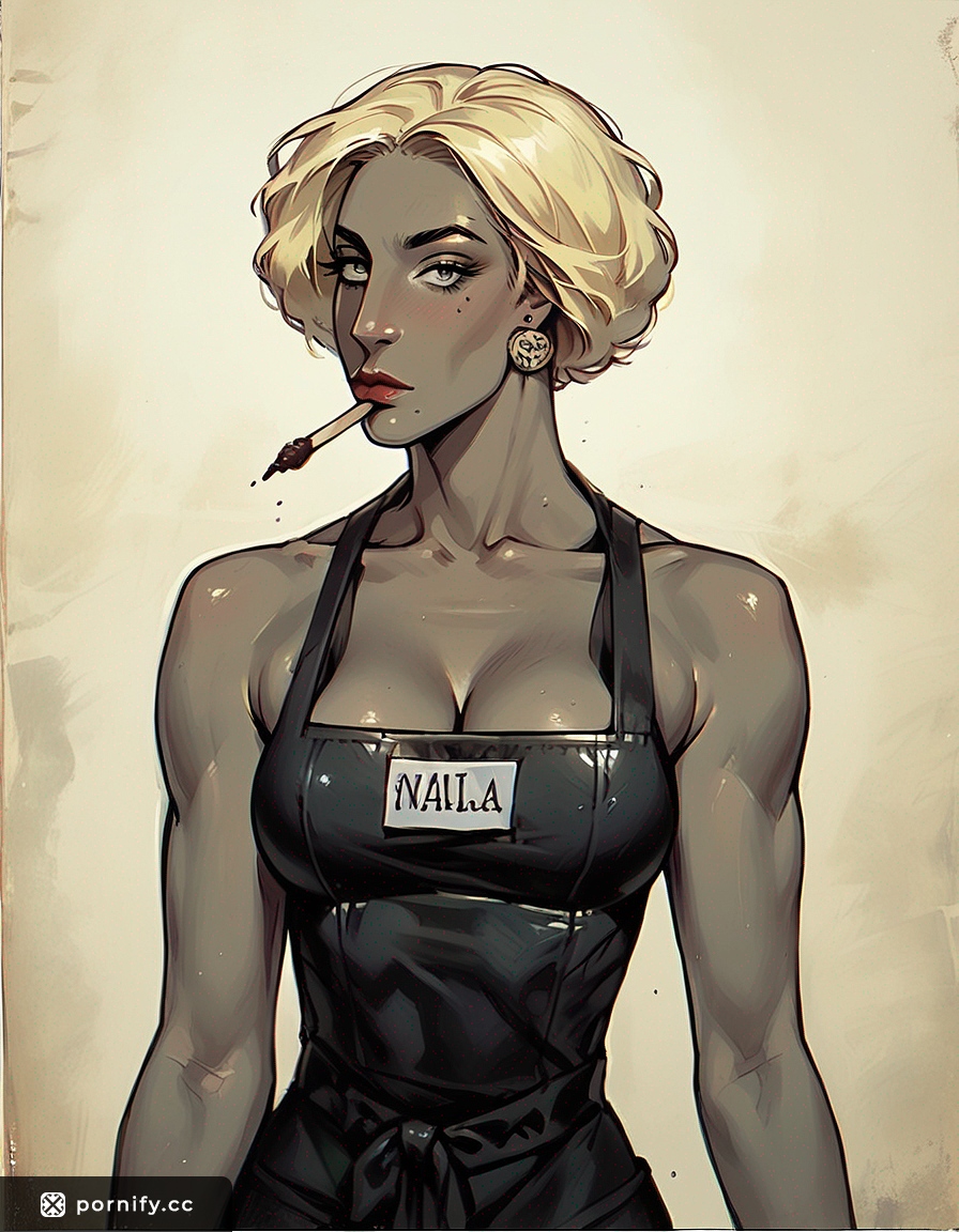 Blonde Barista MILF Back View 🍑☕