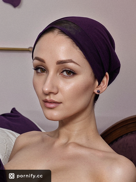 Purple Hair Straight Polish AI Pornstar