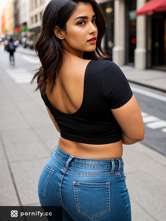 Hispanic Beauty Back View Casual Red Lips 🔥