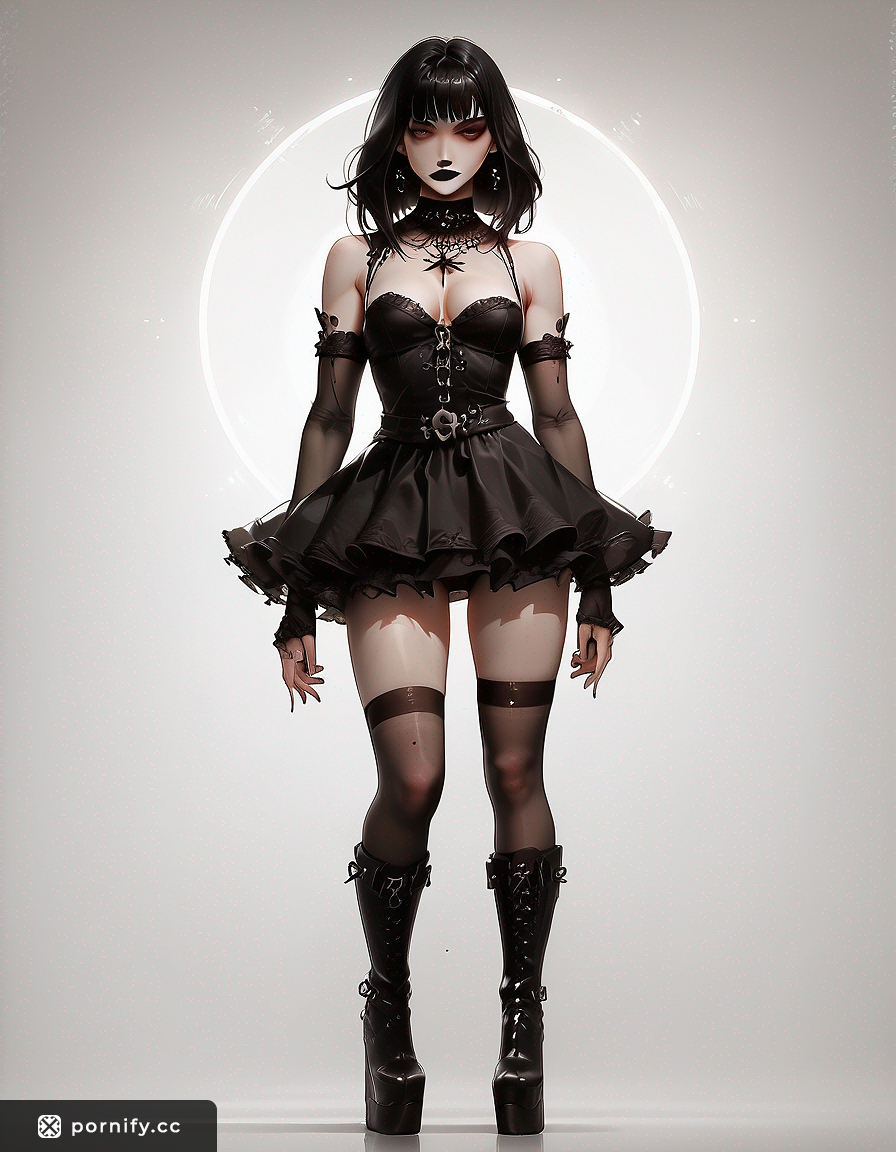 Goth Hentai Back View 🖤🔥