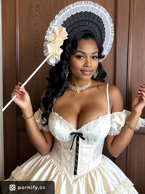 Ebony MILF Carnival Outfit - Sexy Front View 🌟🔥