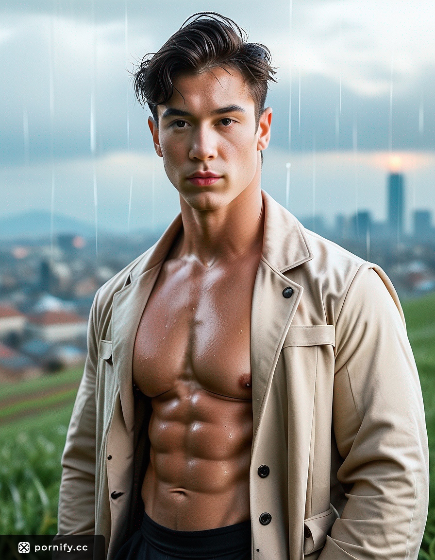Muscular Asian Guy Squatting Smile 🏋️♂️😊