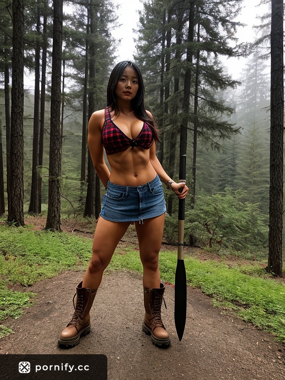 Muscular Asian Lumberjack Babe 🔥