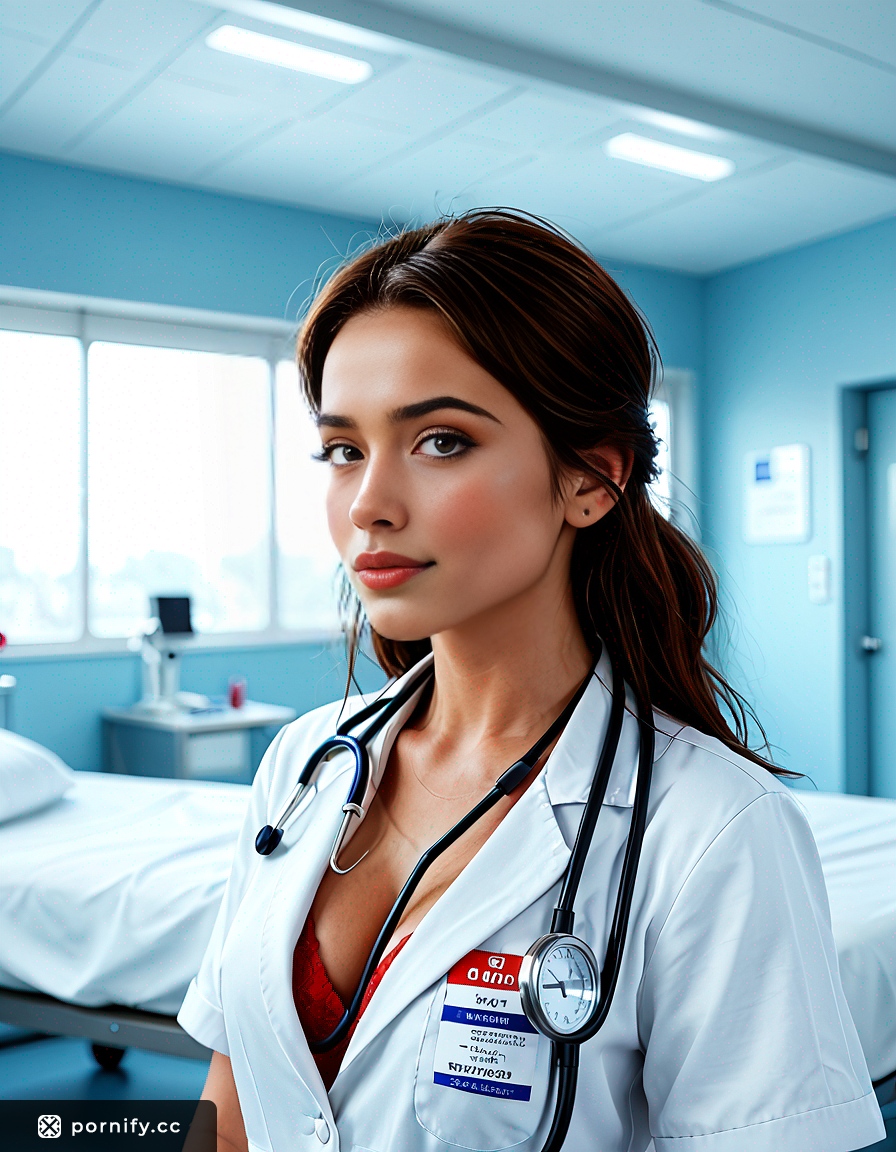 Stocky Brunette Nurse Back View - 3D AI Art 👩‍⚕️💉