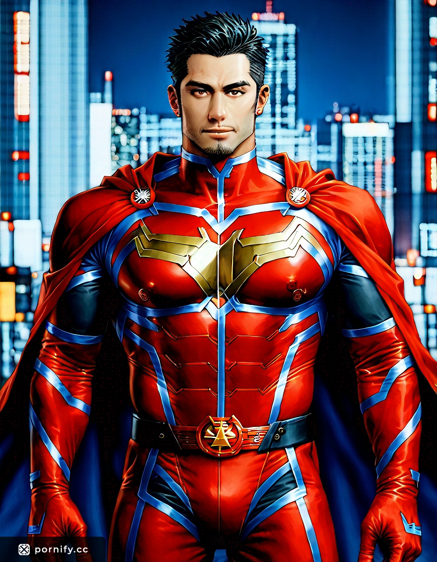 Anime Superhero Cowgirl Pose - Muscular Male 😈💪