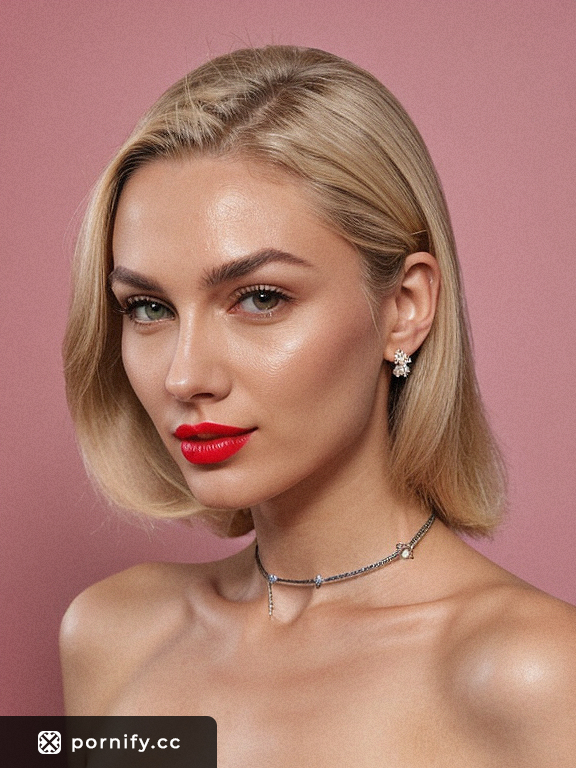 Sultry Italian Blonde in Studio