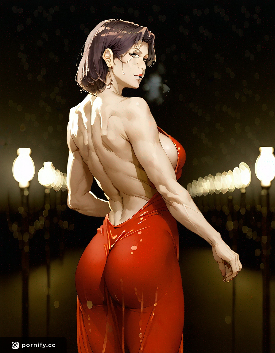 Christmas MILF Back View - Olive Skin Bob Cut 💖🎄