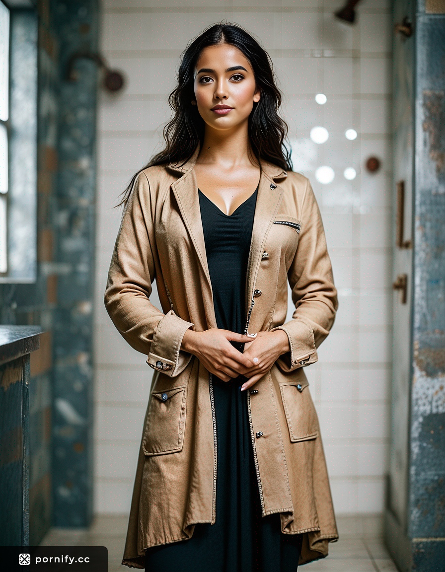 Hispanic Petite Tanned Beauty in Coat 🧥🔥