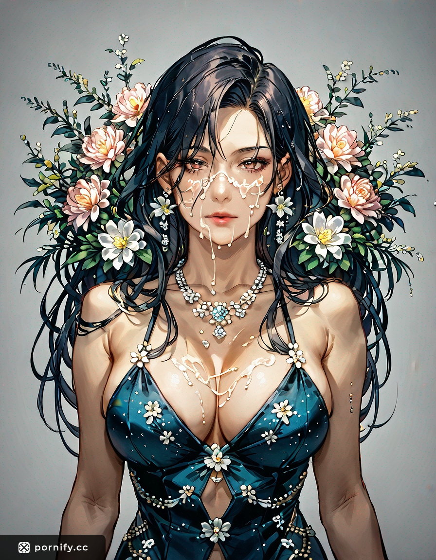 Anime Girl Cumshot in Fancy Dress 💦🎨