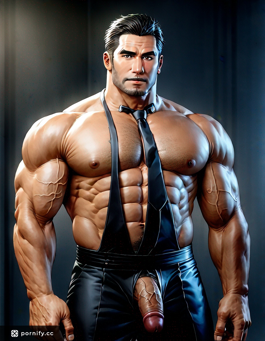 Asian Dilf in Suit - Big Cock Muscular Anime Man 🔥