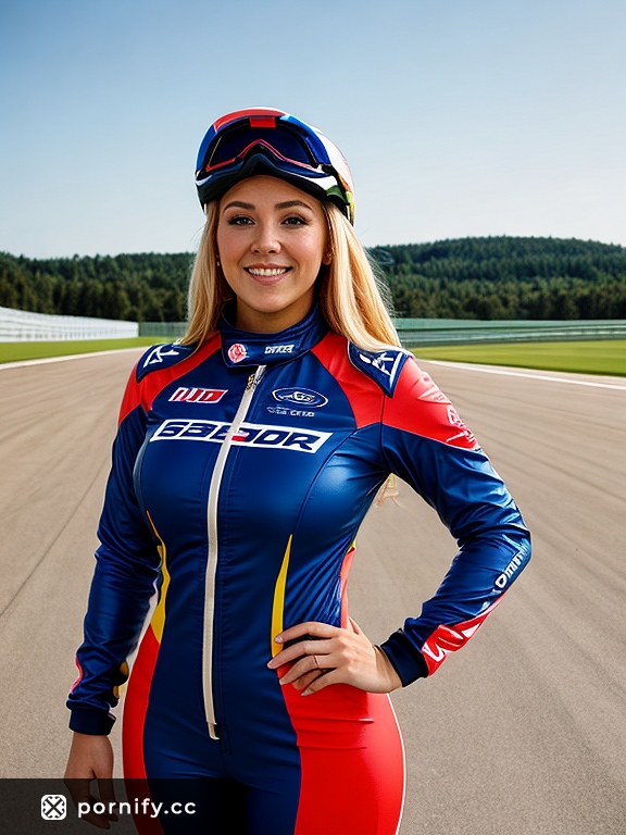 Curvy Blonde Race Driver - Sexy Back View 🏎️🔥