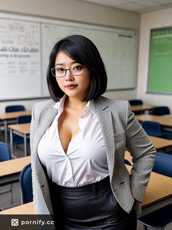 Sexy Asian Teacher in Bedroom - Curvy Big Boobs 🔥