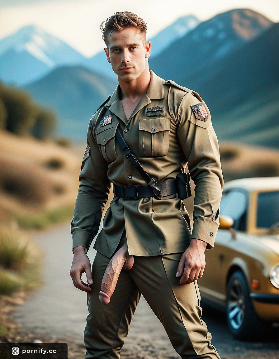 Muscular Military DILF - Hyperrealistic Outdoor Scene 💪🔥