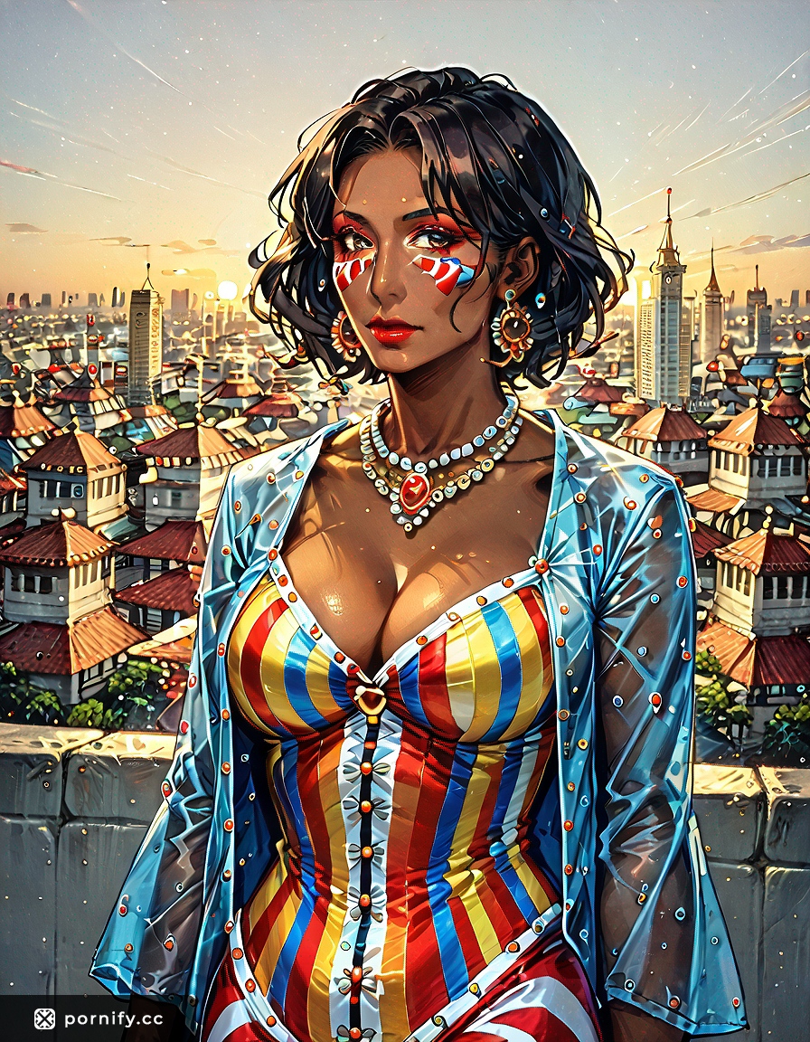 Clown Makeup Anime Ebony MILF 🎭👩🏿‍🎨🌆