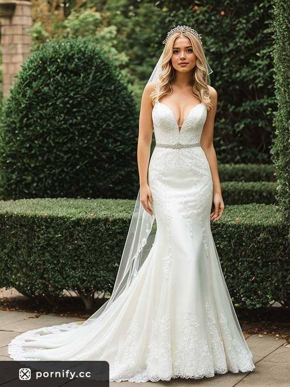 Blonde Bride in Wedding Dress 🌸👰‍♀️💕