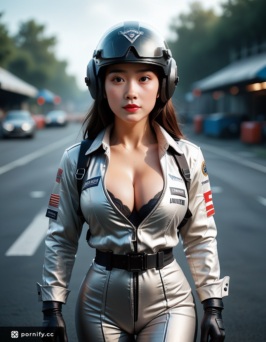Muscular Asian Race Driver - Sexy AI Babe 🏎️🔥