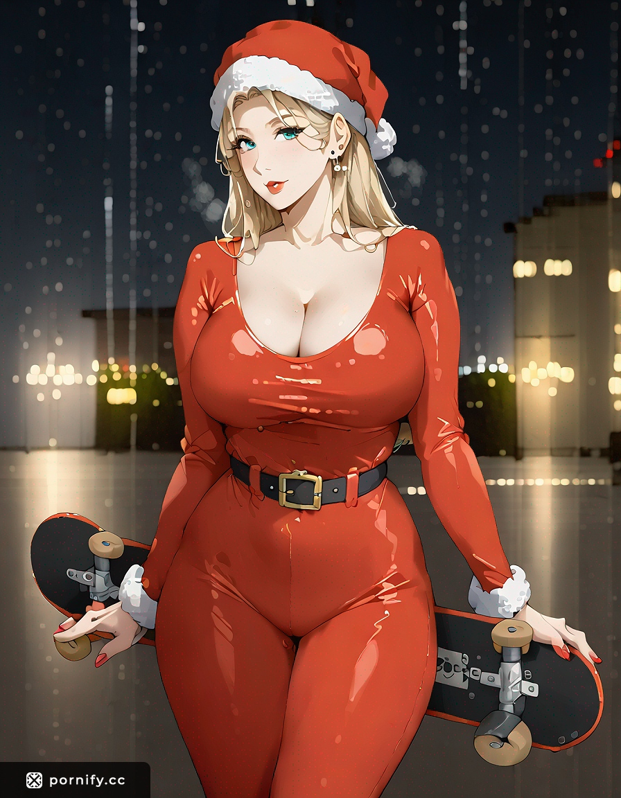 Anime Blonde Petite Big Breasts Skatepark 🌟🎄