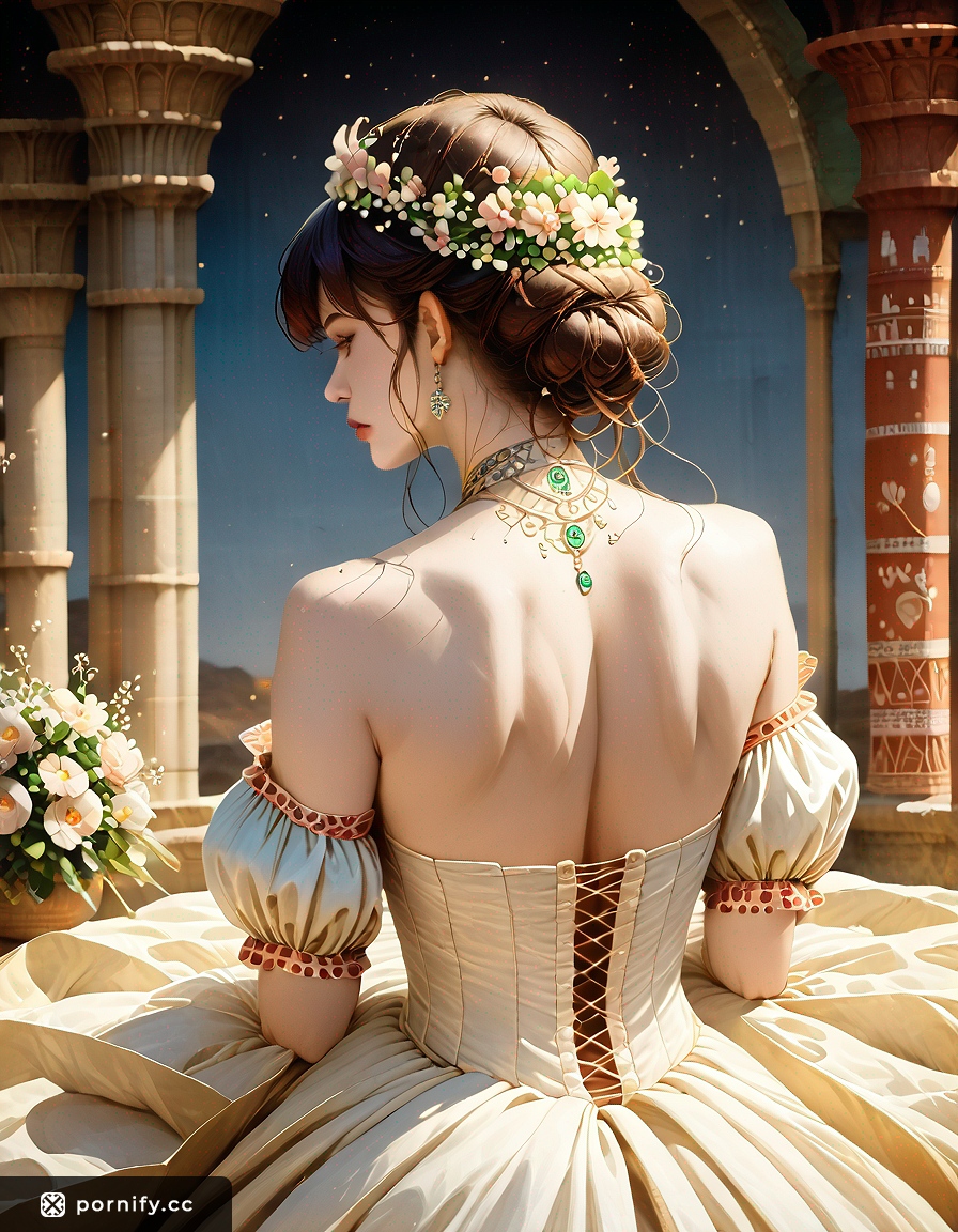 Anime Girl Back View in Poncho 🎨👘