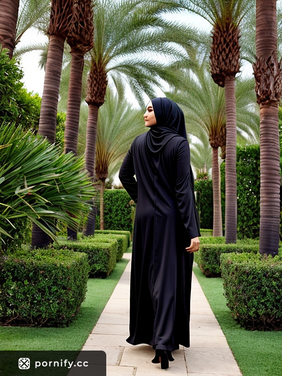 Hijabi Fitness Model - Back View 💪🧕🔥
