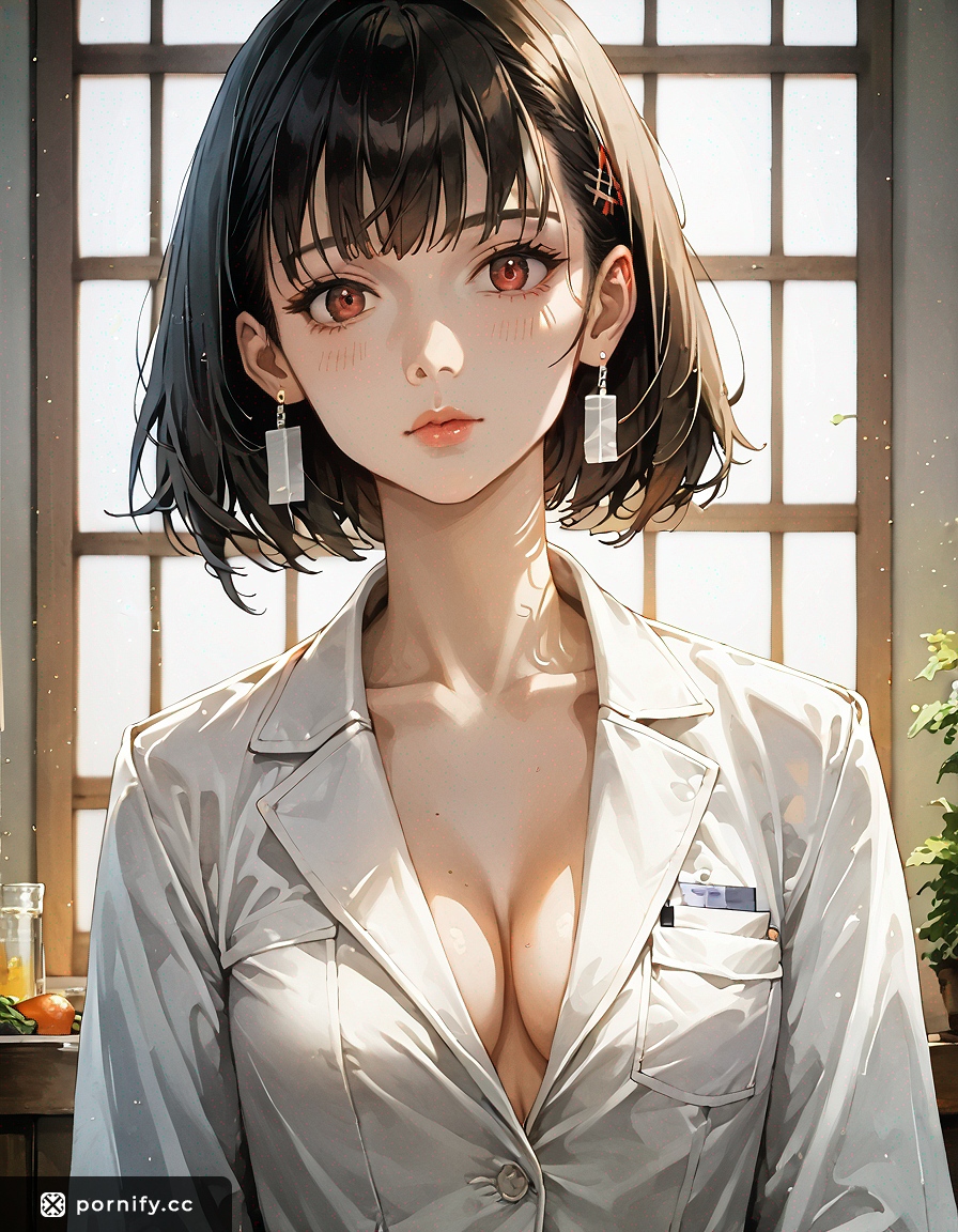 Anime Lab Coat Food Tease 🍰👩‍🔬