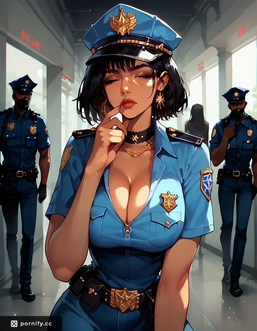 Ebony Police Officer Bob Cut - Food Tease RPG Hentai 🚨🍑