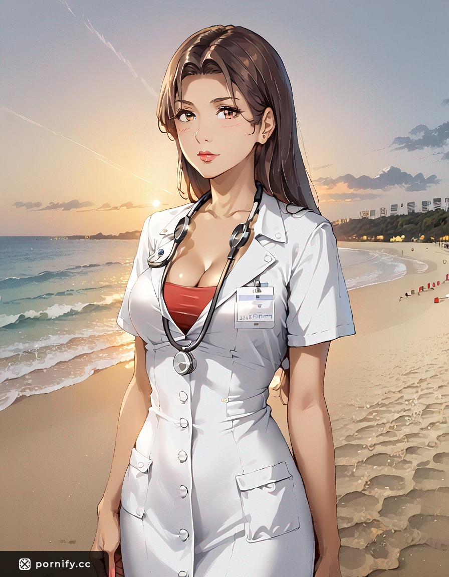 Tanned Hispanic Nurse - Christmas Beach Fun 🎄👙