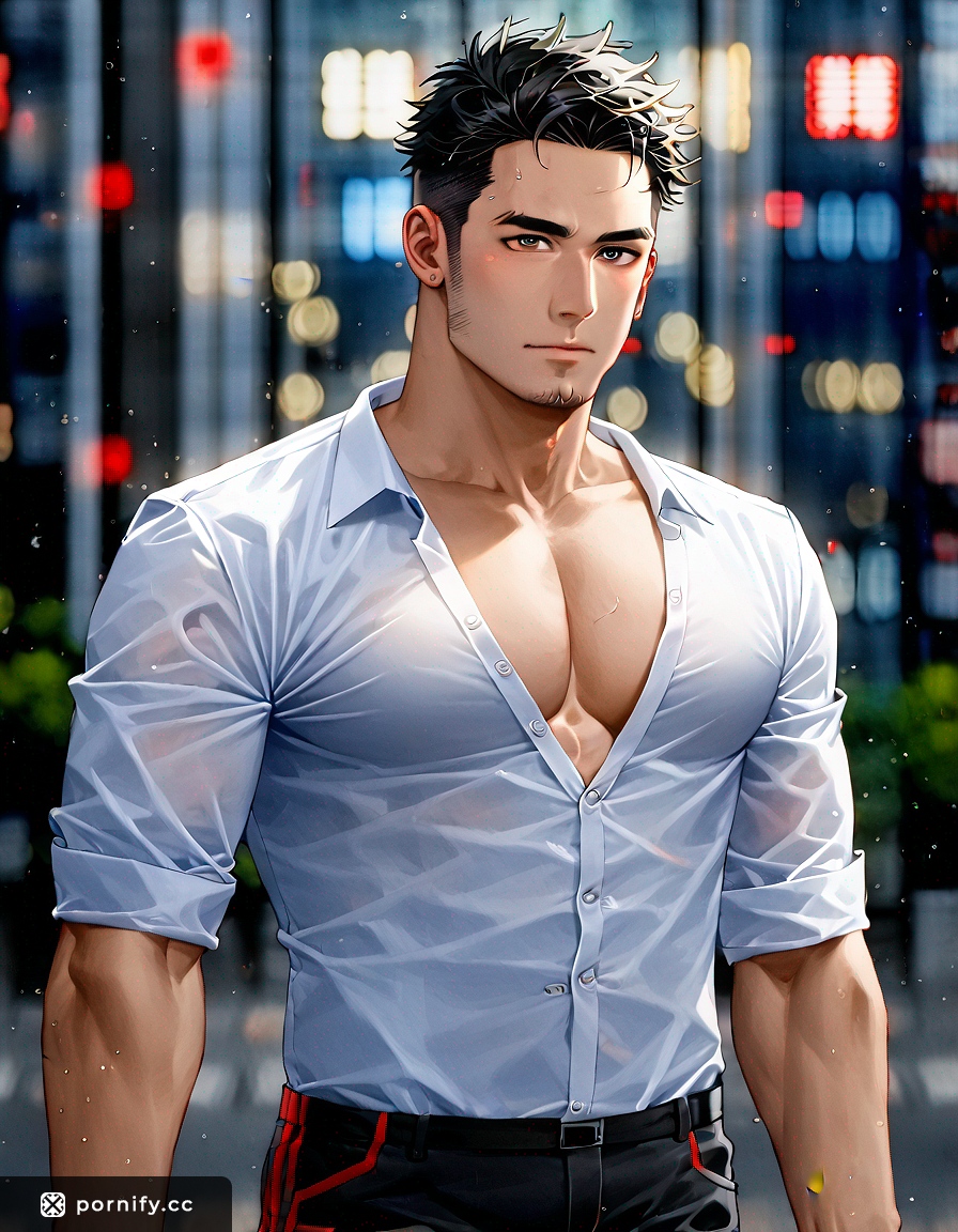 Slim Anime Guy with Huge Cock - Bedroom Scene 🖤🔥