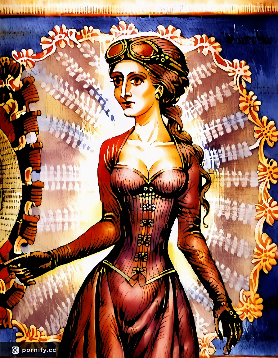 Steampunk Anime Girl Back View - Medieval Art Style ⚙️🎨