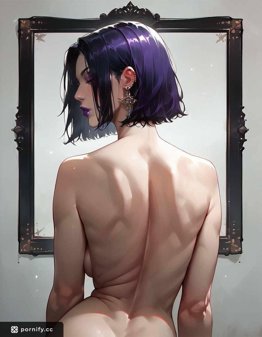 Curvy Purple Lipstick Back View 🌸🔥
