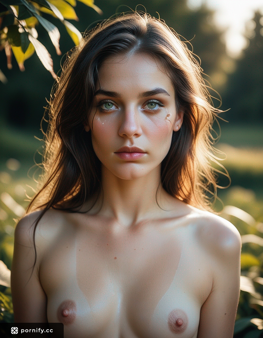Petite Brunette with Fair Skin - Sexy Outdoor Portrait 👙🌿