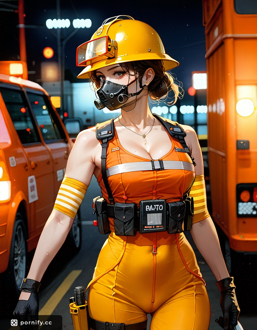 🔥 Sexy Firefighter Back View - Petite Anime Babe
