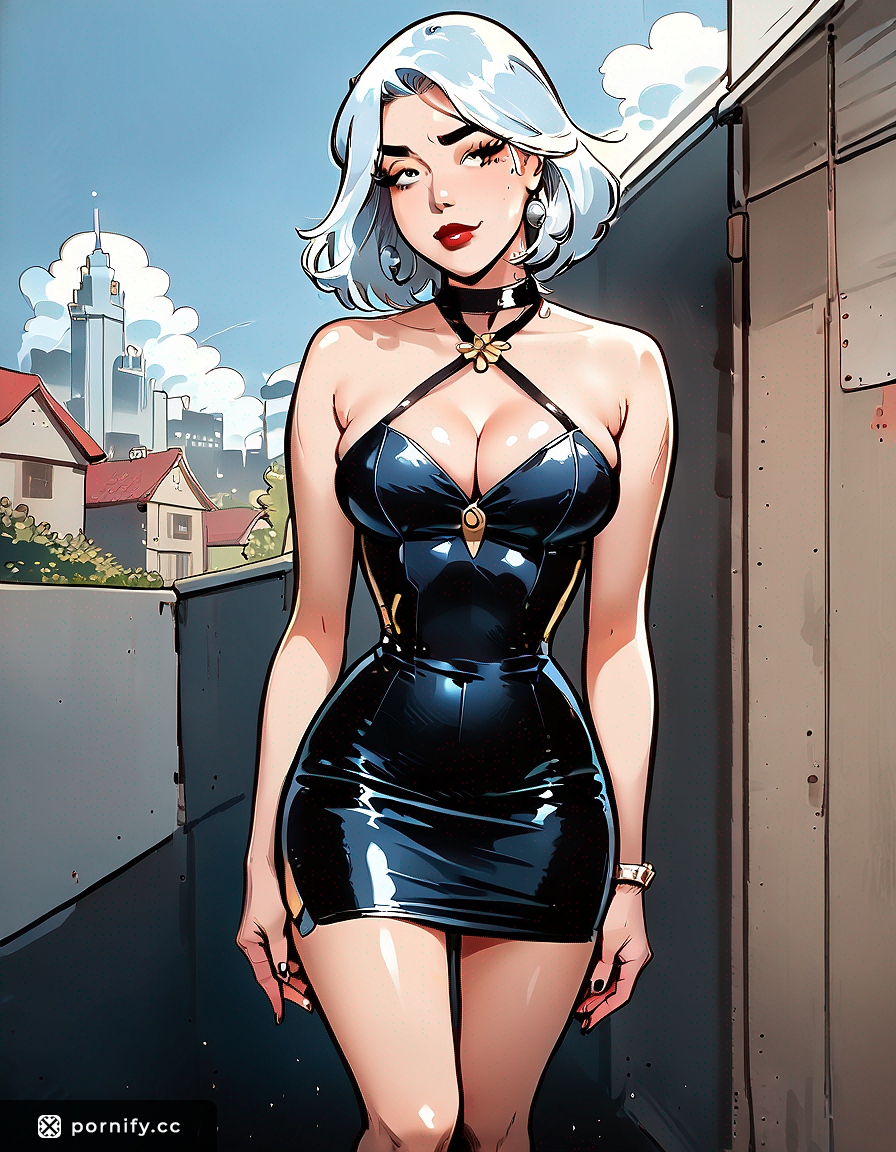 Hentai Flight Attendant in Cityscape - Petite Cosplay