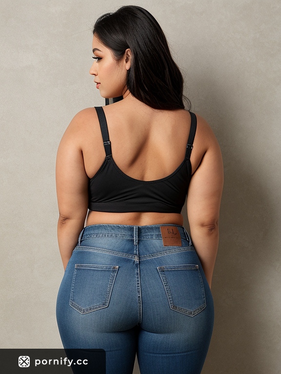 Chubby Medieval Babe in Jeans - Back View 🔥🏰