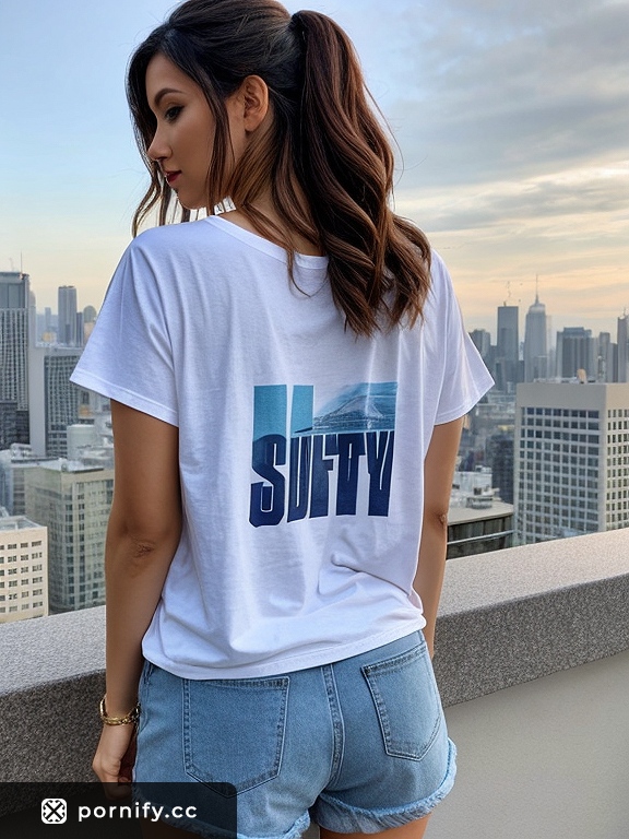 Fit Girl Back View in Cityscape 🌆👚