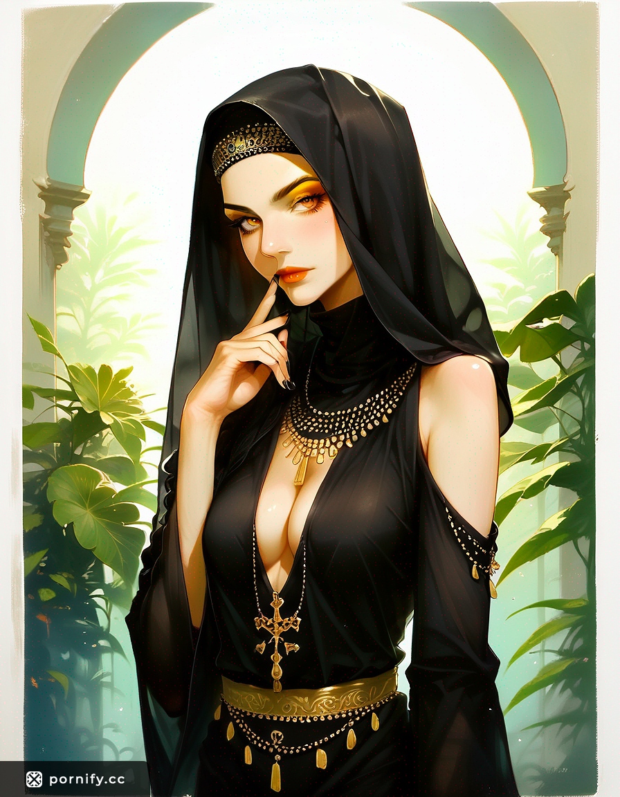 Hijab Ebony Food Tease RPG - Back View 🌶️🍑