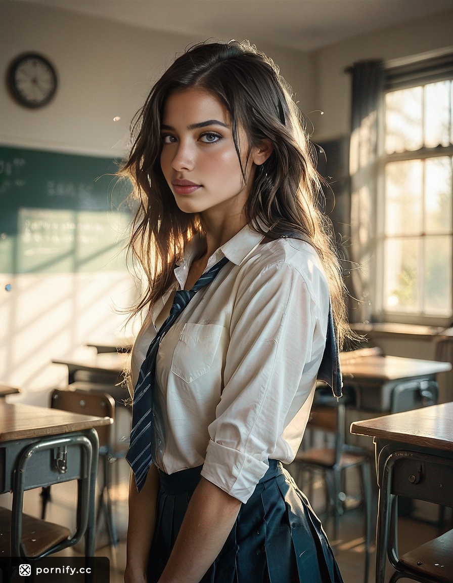 Schoolgirl Back View 👗🎒 - Hyperrealistic AI Art