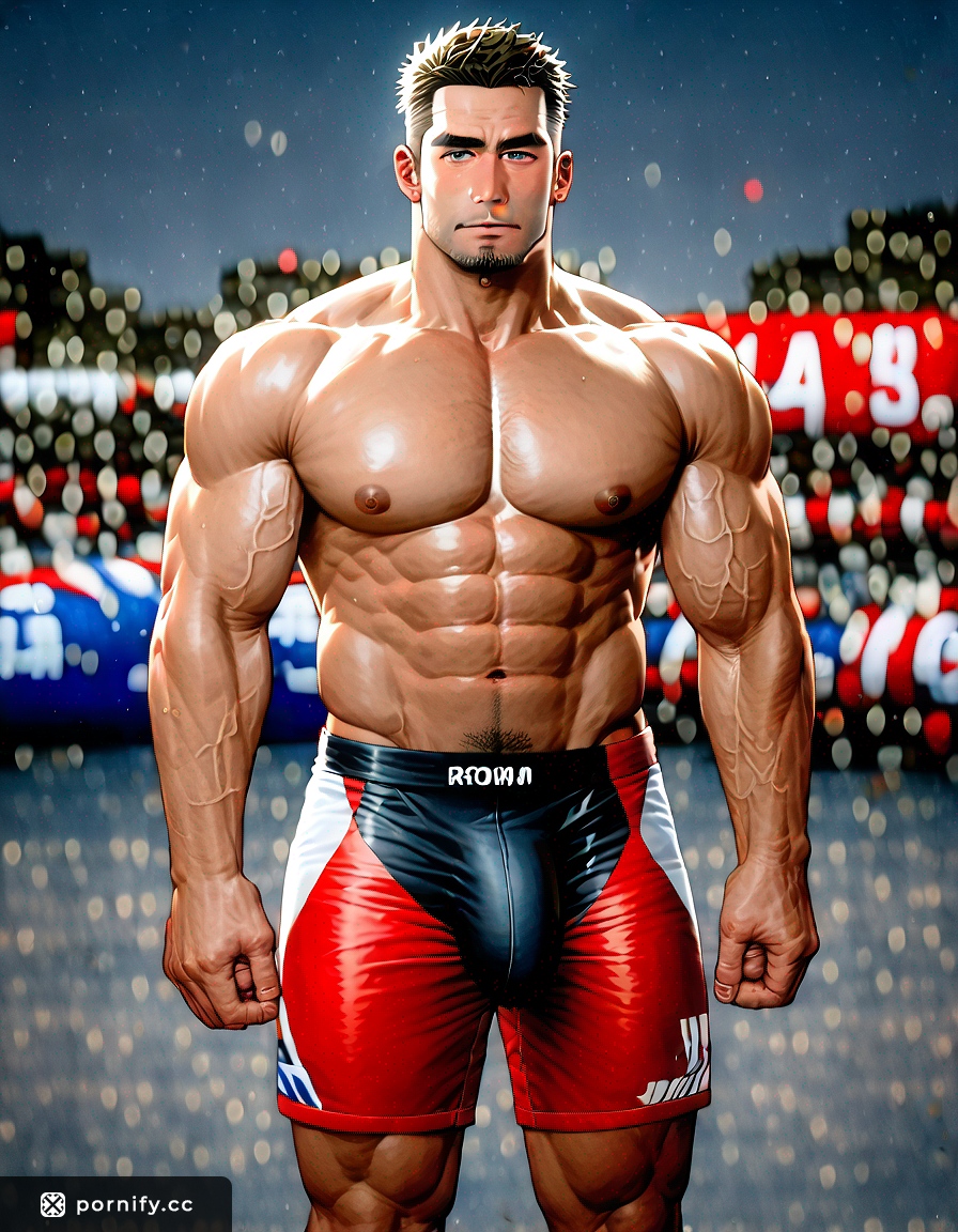 Muscular Brunette Spread Legs - Angry Studio Pose 💪🔥